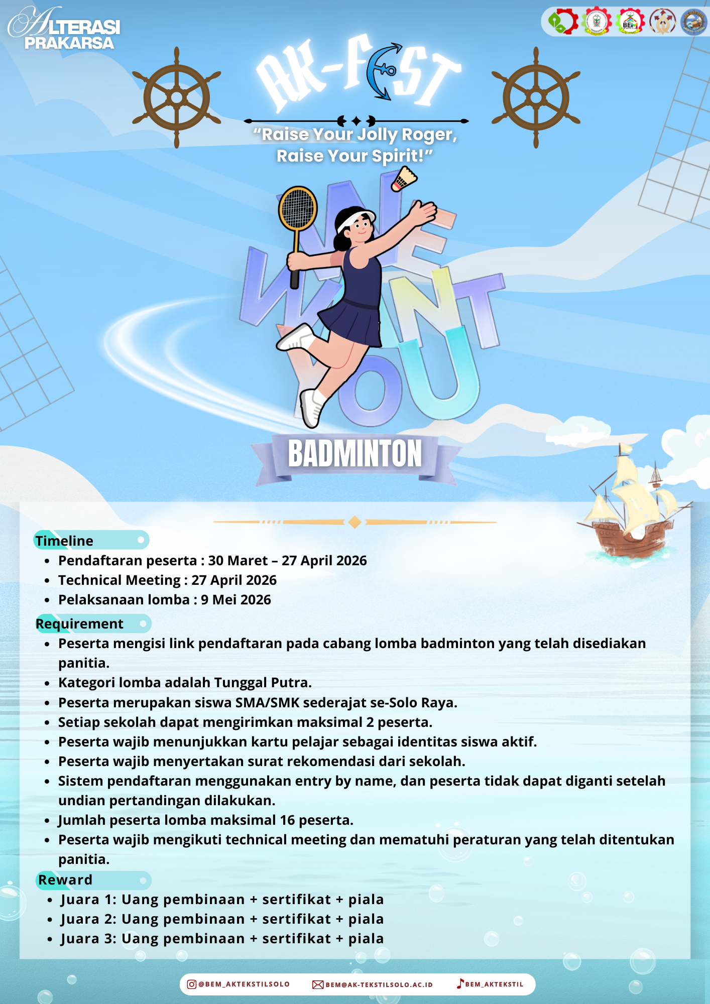 Poster Badminton AK-FEST 2026