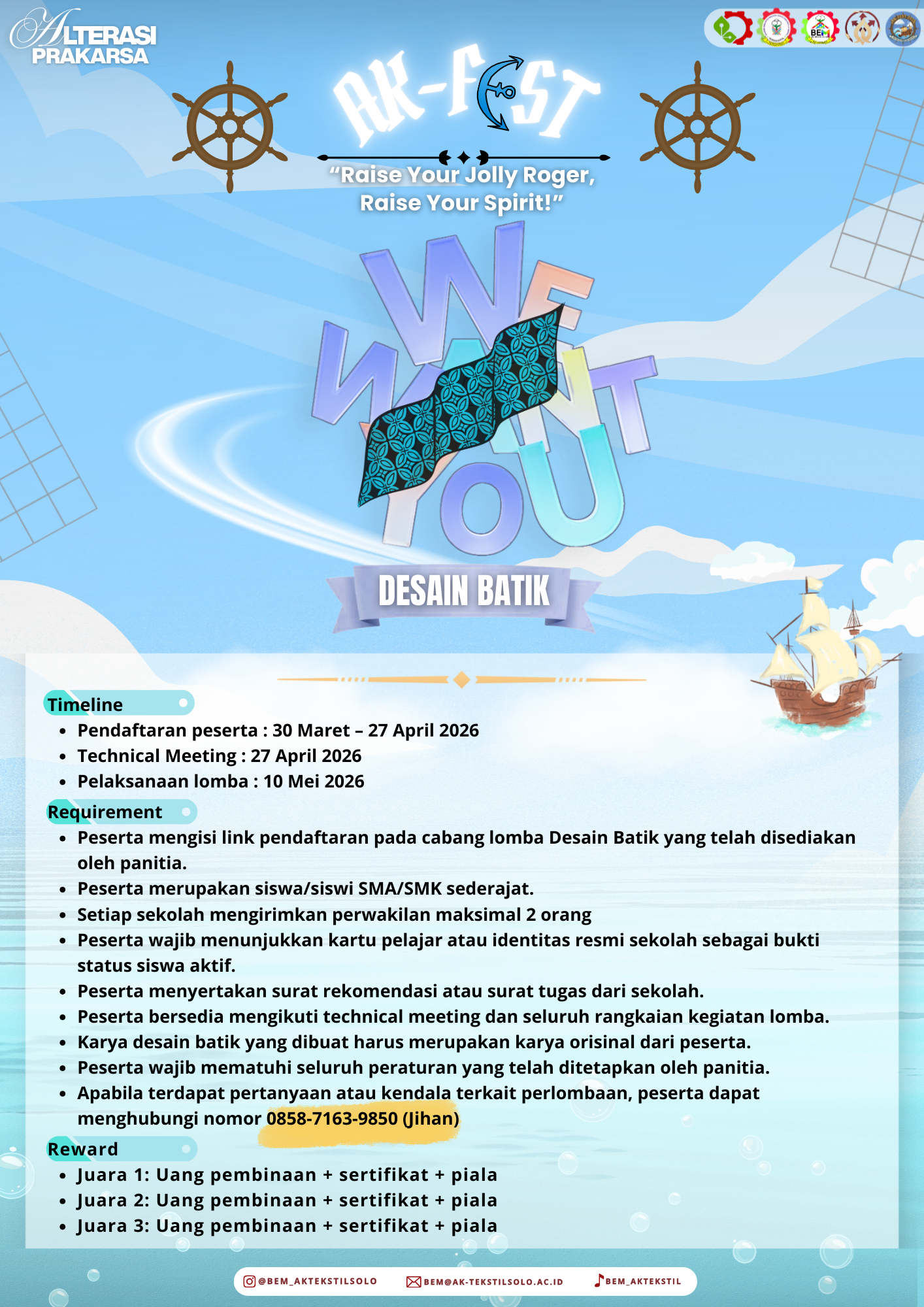 Poster Desain Batik AK-FEST 2026