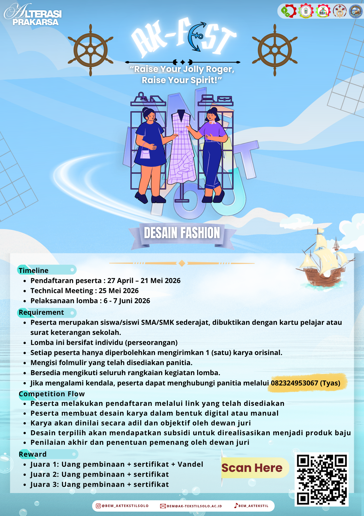Poster Desain Fashion AK-FEST 2026